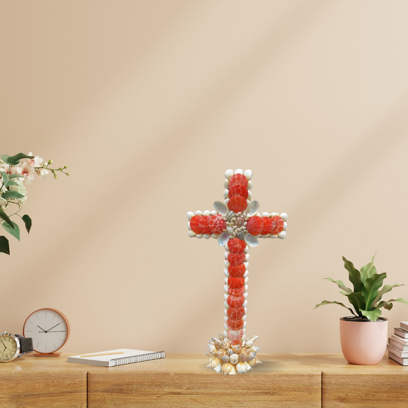 Standing Seashell Cross
