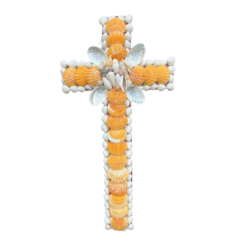 Wall Seashell Cross